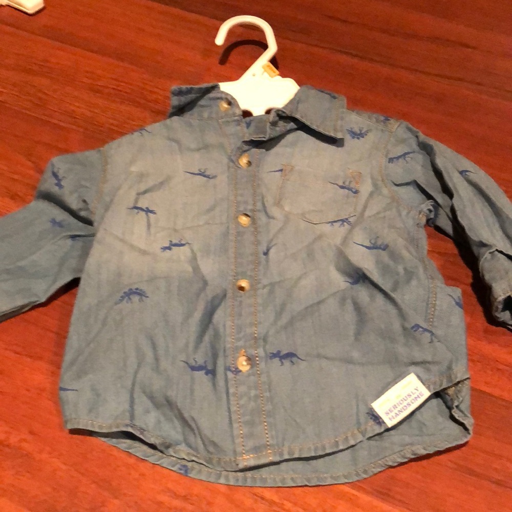 Dinosaur button down shirt